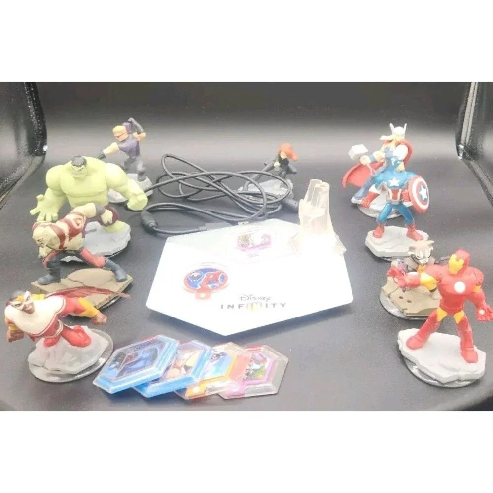 Lot of Disney Infinity 2.0 - Marvel Avengers Figures, Power Disks 17 Pcs
